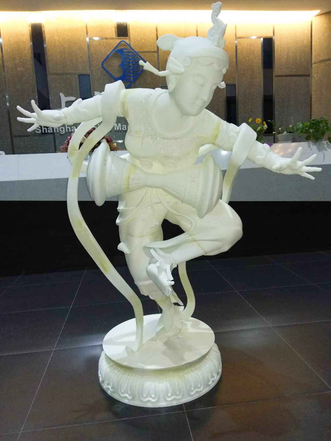 3D打印機(jī)打印大型雕塑——敦煌壁畫(huà)，白色數(shù)模